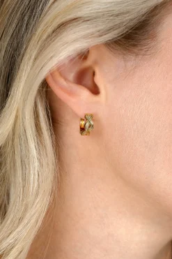 15mm ZINZI gold plated zilveren oorringen met luxe Infinity teken en klapsluiting ZIO2684
