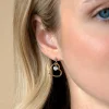 20mm ZINZI gold plated zilveren oorstekers open hart 15mm en bungelend hartje bezet met witte zirconia's ZIO2621