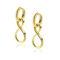 20mm ZINZI gold plated zilveren oorbedels infinity ZICH2717G (zonder oorringen)
