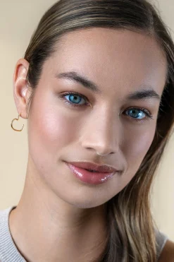 18mm ZINZI gold plated zilveren halve oorringen in hartvorm 1,4mm buisdikte met vlindersluiting ZIO2584G
