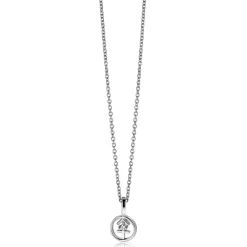 9mm ZINZI zilveren Boogschutter sterrenbeeldhanger bezet met witte zirconia ZIH-BOO (zonder collier)