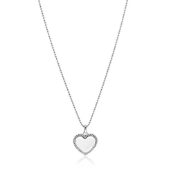 21mm ZINZI zilveren hanger hart met parelrand voor gravure ZIH2653 (zonder collier)