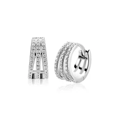 13mm ZINZI zilveren multi-look oorringen met luxe scharniersluiting 6mm breed ZIO2727