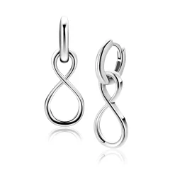 20mm ZINZI zilveren oorbedels infinity ZICH2717 (zonder oorringen)