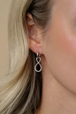 20mm ZINZI zilveren oorbedels infinity ZICH2717 (zonder oorringen)