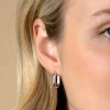 15,5mm ZINZI zilveren oorringen in ovale vorm met ronde buis 3mm breed ZIO2604
