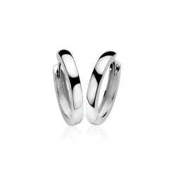20mm ZINZI zilveren oorringen 3mm glad met luxe klapsluiting ZIO190