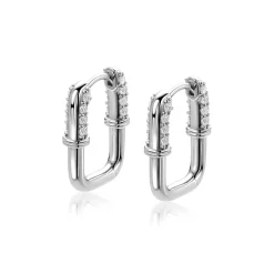 17mm ZINZI zilveren oorringen rechthoekig met fonkelende witte zirkonia’s ZIO2810