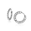 17mm ZINZI zilveren oorringen, vanaf zijkant gourmet schakel zichtbaar, 2mm breed, met luxe klapsluiting  ZIO1414
