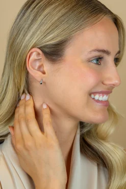 8,5mm ZINZI zilveren oorstekers druppelvorm  ZIO2719