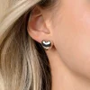 13mm ZINZI zilveren oorstekers in bolle hart vorm ZIO2672