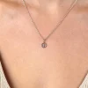 9mm ZINZI zilveren Ram sterrenbeeldhanger bezet met witte zirconia ZIH-RAM (zonder collier)