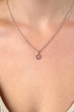 9mm ZINZI zilveren Vis sterrenbeeldhanger bezet met witte zirconia ZIH-VIS (zonder collier)