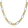 ZINZI bicolor schakelketting 7mm breed met jasseron en ovale schakels 45cm ZIC2667
