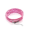 Zinzi by Fatima wikkelarmband fuchsia roze 75cm ZBF11F