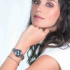 ZINZI Classy Mini horloge 30mm grijze wijzerplaat stalen kast en band ziw1224