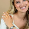 ZINZI Elegance horloge witte wijzerplaat en rechthoekige kast stalen schakelband 28mm extra dun ZIW1906