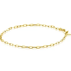 ZINZI Gold 14 karaat gouden armband met ovale schakels 2,2mm breed ZGA291