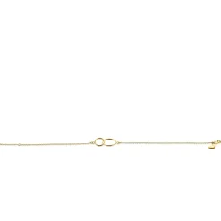 ZINZI Gold 14 karaat gouden armband open rondjes in elkaar ZGA115