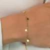 ZINZI Gold 14 karaat gouden armband ronde plaatjes ZGA167
