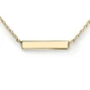 ZINZI Gold 14 karaat gouden collier plaatje glad 42cm ZGC176