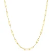 ZINZI Gold 14 karaat gouden collier 45cm met paperclip schakels 1,6mm breed ZGC298