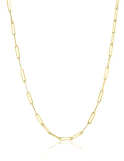 ZINZI Gold 14 karaat gouden collier 45cm met paperclip schakels 1,6mm breed ZGC298