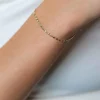 ZINZI Gold 14 karaat gouden massieve armband met glanzende fantasie plaatjes 1,7mm breed 17-19cm ZGA497