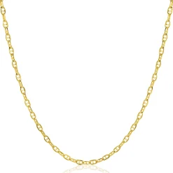 ZINZI Gold 14 karaat gouden massieve marine schakelketting 45cm 2mm breed ZGC577