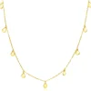 ZINZI Gold 14 karaat gouden massieve ketting met 9 bungelende rondjes 40-45cm ZGC488