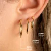 ZINZI Gold 14 karaat gouden oorringen ronde buis 15 x 1,5mm ZGO127