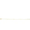 ZINZI Gold 14 krt gouden armband met subtiele jasseron schakels en drie ronde gladde plaatjes 5mm breed 18-20cm ZGA444