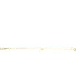 ZINZI Gold 14 krt gouden armband 16-19cm met hart hanger 6mm ZGA312