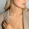 ZINZI Gold 14 krt gouden hanger met witte parel 10mm in natuurlijke vorm ZGH405 (zonder collier)