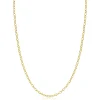 ZINZI Gold 14 krt gouden ketting met bewerkte ovale schakels 3mm breed 45cm ZGC538