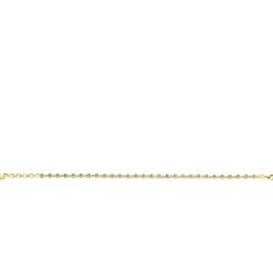 ZINZI gold plated zilveren armband met een speelse rij blauwe zirkonia’s in ronde zetting 3mm breed ZIA2893BG