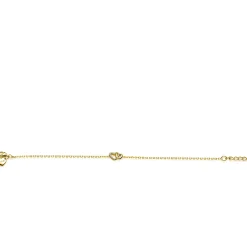 ZINZI gold plated zilveren armband met verbonden hartjes, witte zirkonia's 17-19cm ZIA2493Y
