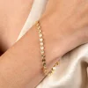 ZINZI gold plated zilveren armband met ronde schakels zonnestralen 4,3mm breed ZIA2272G