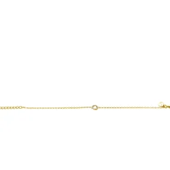 ZINZI gold plated zilveren armband met open rondje (7,5mm) bezet met witte zirconia's 16,5-19,5cm ZIA2550Y