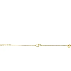 ZINZI gold plated zilveren armband met 2 verbonden hartjes 17,5-19,5cm ZIA2513G