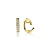 ZINZI gold plated zilveren hanger met witte zirconia's om je oorbedels aan te hangen ZIH2CHG