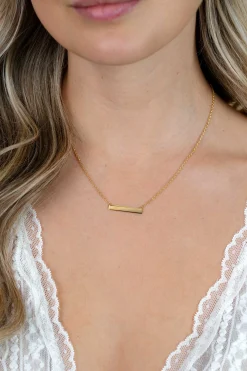ZINZI gold plated zilveren ketting 45cm met glanzend plaatje om te graveren ZIC2344G