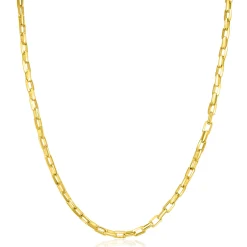 ZINZI gold plated zilveren ketting met venetiaanse schakels 3mm breed 42-45cm ZIC2587