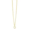 ZINZI gold plated zilveren letter hanger O bezet met witte zirkonia's ZIH2828-O (zonder ketting)
