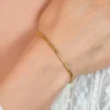 ZINZI gold plated zilveren massieve koningsschakel armband (2mm breed) 17-20cm ZIA2846G