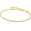 ZINZI gold plated zilveren organisch gedraaide schakel armband (1,8mm breed) 17-20cm ZIA2843G
