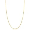 ZINZI gold plated zilveren organisch gedraaide schakel ketting (1,8mm breed) 42-45cm ZIC2843G