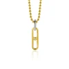 ZINZI gold plated zilveren ovale hanger 20mm met witte zirconia ZIH2300 (zonder collier)