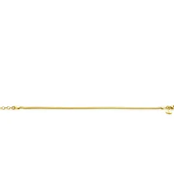 ZINZI gold plated zilveren platte slangen-armband 3,5mm breed ZIA2402G