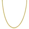 ZINZI gold plated zilveren platte slangen-ketting 45cm 2,5mm breed ZIC2401G